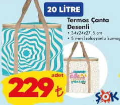 TERMOS ÇANTA DESENLİ 20 LİTRE 34X24X27 CM TERMOS ÇANTA DESENLİ 20 LİTRE 34X24X27 CM
